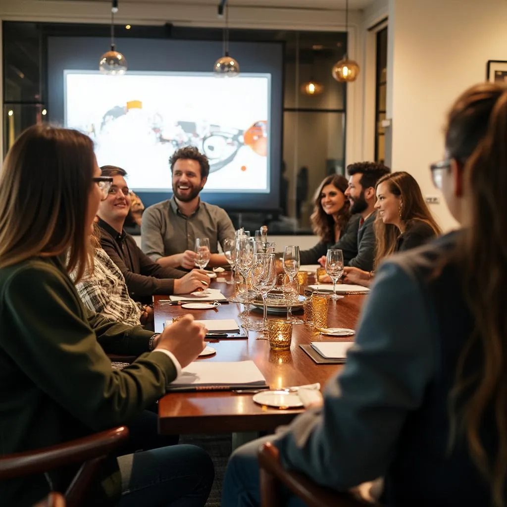 Celebración de proyecto exitoso con cliente